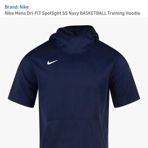 Nike Men’s L Black Short sleeve Hoodie Dri-Fit Spotlight